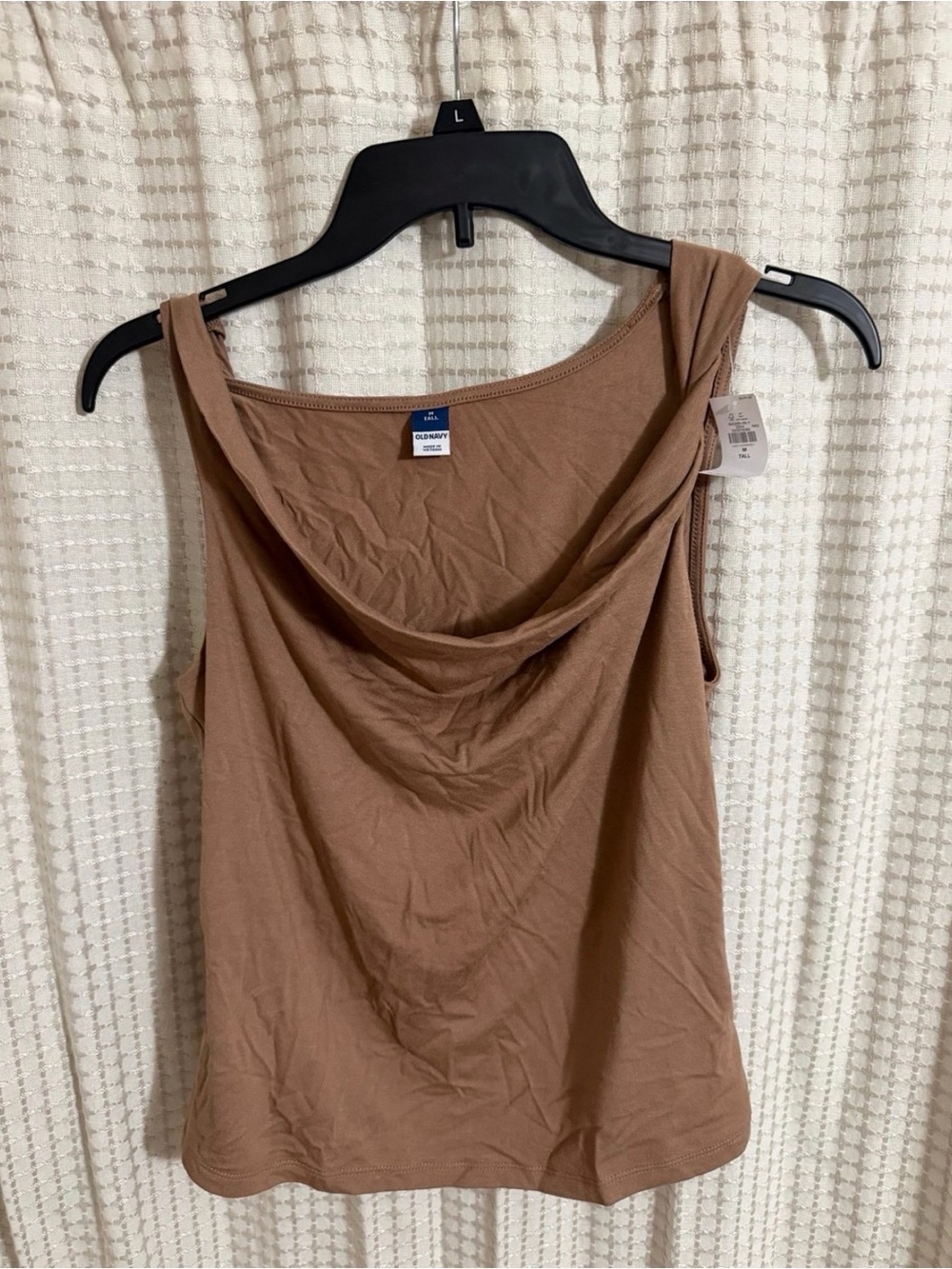 Old Navy Women's Taupe Cowl Neck Tank Top